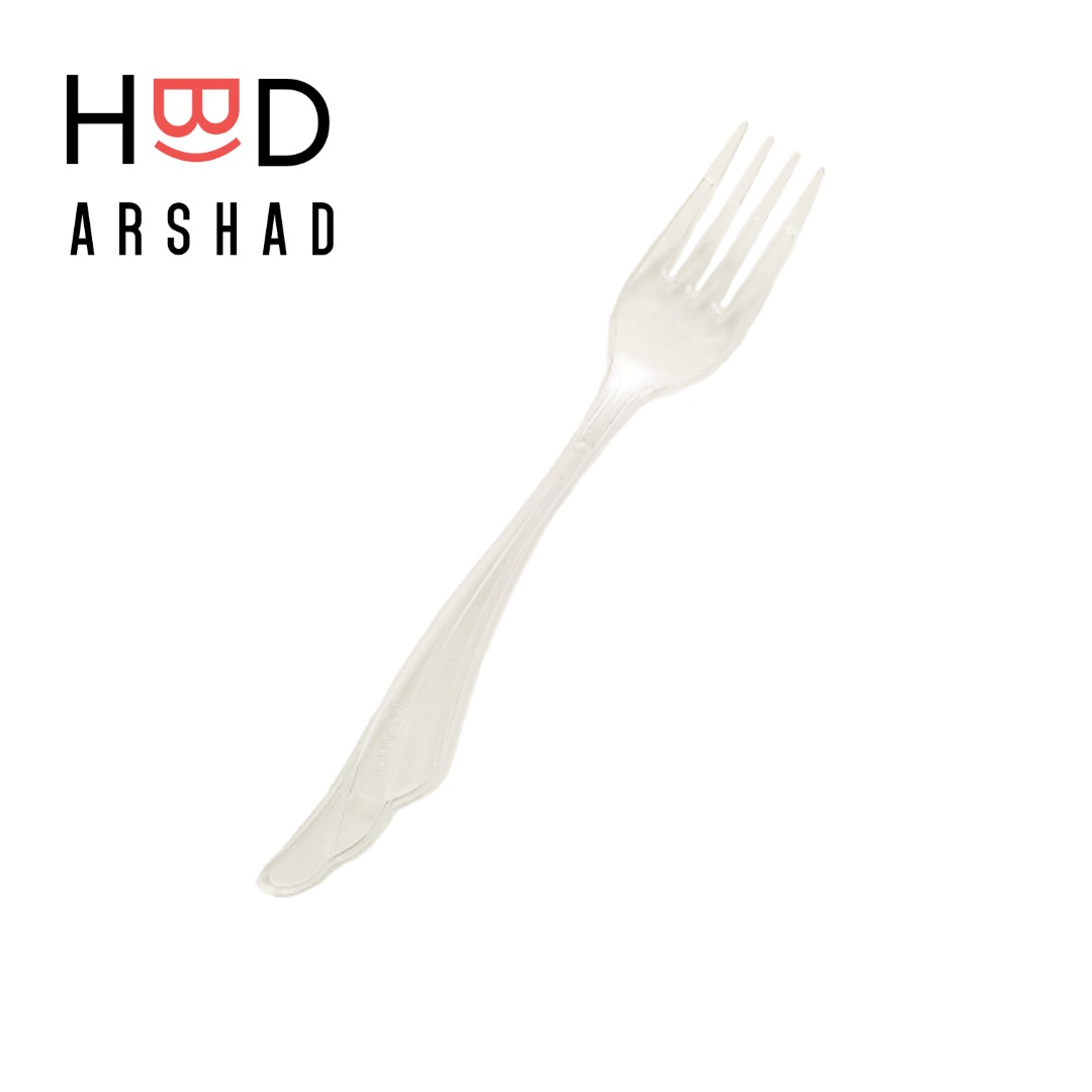 چنگال یکبارمصرف غذا خوری مجلسی کوشا (شفاف-بسته 24عددی)